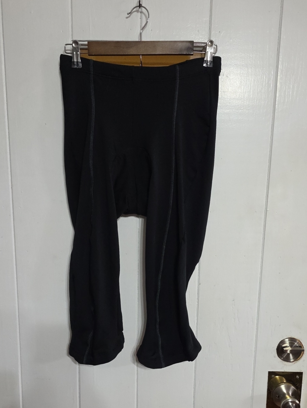 VTG? Nike Women's? Cycling Capris Made In Italy Black Padded Stretch Sz XXL EUC